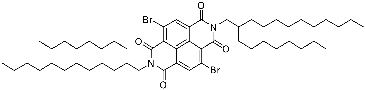 1100243-35-3 | 4,9-dibromo-2,7-bis(2-octyldodecyl)-Benzo[lmn][3,8]phenanthroline-1,3,6,8(2H,7H)-
tetrone
