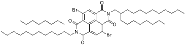 1100243-35-3 | 4,9-dibromo-2,7-bis(2-octyldodecyl)-Benzo[lmn][3,8]phenanthroline-1,3,6,8(2H,7H)-
tetrone