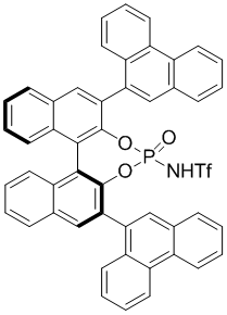 1256334-83-4  | 1,1,1-trifluoro-N-[(11bS)-4-oxido-2,6-di-9-phenanthrenyldinaphtho[2,1-d:1',2'-f][1,3,2]dioxaphosphepin-4-yl]-Methanesulfonamide