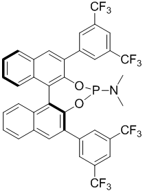 1313812-66-6
 | (11bS)-2,6-bis[3,5-bis(trifluoromethyl)phenyl]-
N,N-dimethyl-Dinaphtho[2,1-d:1',2'-f][1,3,2]dioxaphosphepin-
4-amine
