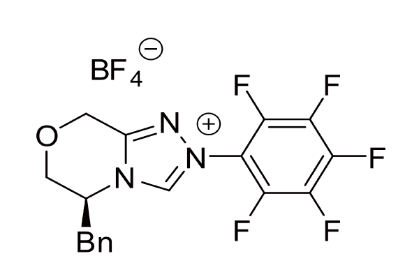 1327274-33-8 | (5S)-5,6dihydro-2-(2,3,4,5,6-pentafluorophenyl)-5-(phenylmethyl)-8H-1,2,4-Triazolo[3,4-c][1,4]oxazinium tetrafluoroborate