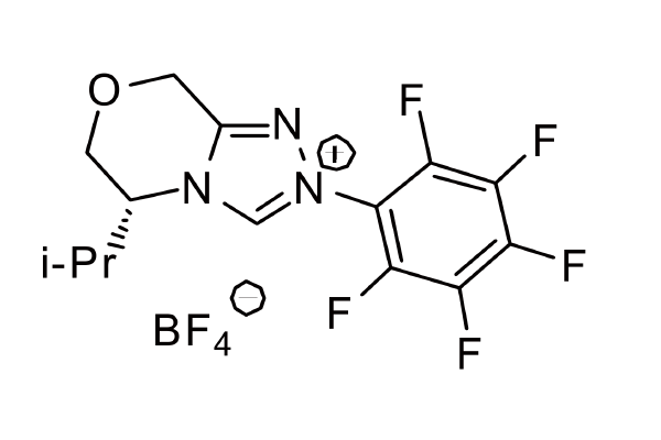 1431323-18-0  | (5S)-5,6-dihydro-5-(1-methylethyl)-2-(2,3,4,5,6-pentafluorophenyl)-8H-1,2,4-Triazolo[3,4-c][1,4]oxazinium tetrafluoroborate