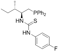 1443529-71-2 | N-[(1S,2S)-1-
[(diphenylphosphino)methyl]-2-methylbutyl]-N'-
(4-fluorophenyl)-Thiourea