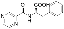 1608986-16-8 | (R)-3-Phenyl-2-(pyrazin
e-2-carboxamido)propan
oic acid 