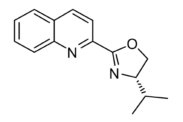 226387-11-7 | 2-[(4S)-4,5-dihydro-4-(1-methylethyl)-
2-oxazolyl]-Quinoline