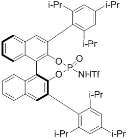 908338-43-2  | 1,1,1-trifluoro-N-[(11bS)-4-oxido-2,6-bis[2,4,6-tris(1-methylethyl)phenyl]dinaphtho[2,1-d:1',2'-f][1,3,2]dioxaphosphepin-4-yl]-Methanesulfonamide