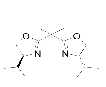 944706-09-6 | (4R,4'R)-2,2'-(1-ethylpropylidene)bis[4,5-
dihydro-4-(1-methylethyl)-Oxazole